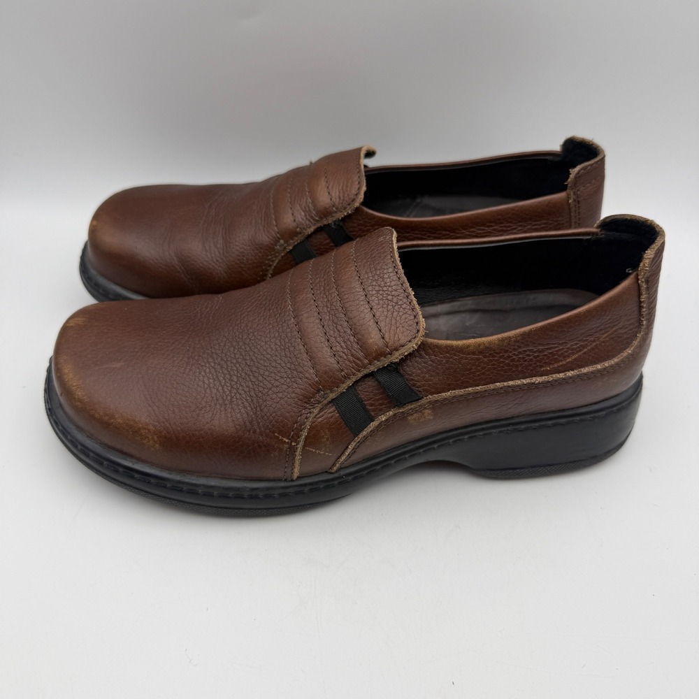 Dansko Loafers Women 39 US 8.5-9 Brown Leather Slip On Comfort Clogs Shoes
